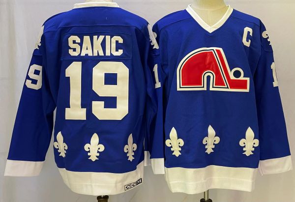 Hockey Sakic Jersey 19 Quebec Ice Hockey Jersey 21 Forsberg Jersey Retro Sport Magi