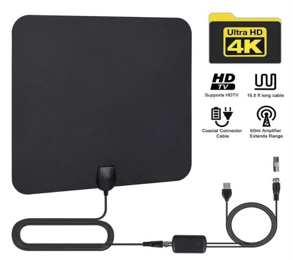 Indoor Digital TV Antenna HDTV Antena Radius Aerial Surf Fox DVBT2 DVBT ATSC ISDB -Innenantennenverstärker3177866