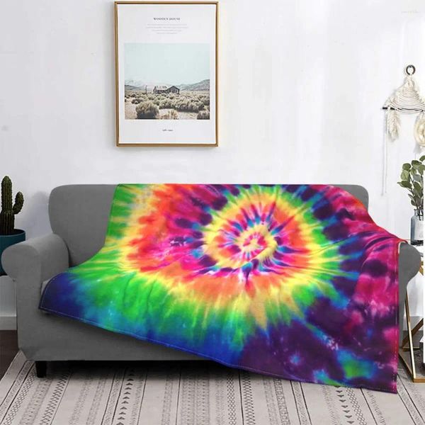 Cobertores TIY Dye Decoração de veludo colorida Decoração de têxtil respirável Ultra-Soft Throw Planta para lança de cama de escritório em casa
