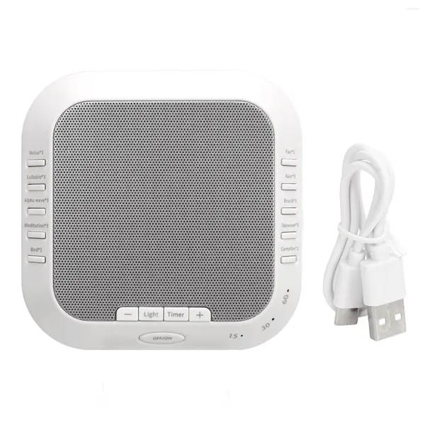 Стул покрывает Sleep White White Machine Compant Compact Sound Sound с USB -кабелем для взрослых офис