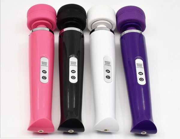 10 velocidades Recarregável Magic Wand Massager poderoso Av Vibrator elétrico Pessoal Massageador de corpo inteiro Feminino Sexo T4144927