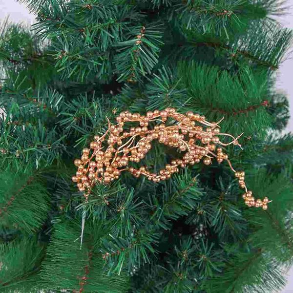 Fiori decorativi 3 pcs Disposizione floreale IMITAZIONE NATALE Berries Garlands Ornamenti dell'albero Ornamenti Iron Regalo Decorazione