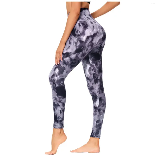 Pantaloni da donna Controlla i leggings alla vita a compressione per le collant di allenamento di yoga