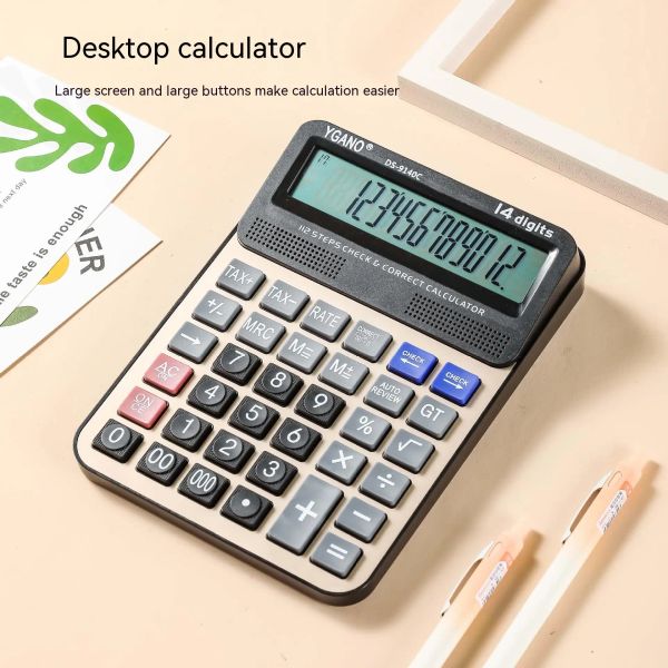 Calculadoras grandes calculadores de 14 dígitos Tipo de negócios calculadora silenciosa Finanças de desktop Office Supplies Office Office Office