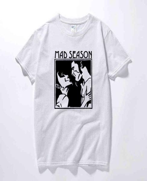 Mad Saison über T -Shirt -Musik Grunge Rock Alice in Ketten schreien Bäume Neue Sommer -Männer Kleidung Baumwollmänner T -Shirt Euro Größe G122924563