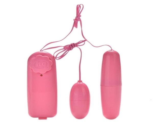 Massageador de brinquedos sexuais adultos rosa salto ovo vibrador duplo ovos vibratórios bullet de massageador para mulheres produtos317y5740793