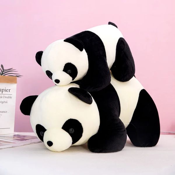 18/25/30 cm Kawaii Panda Plush Plushing Cute Panda Bears Plushie Bambola Polca di Pimbolo Pielloso per bambini regalo di compleanno Giochi da ragazzo Teen Boy Girl Toys