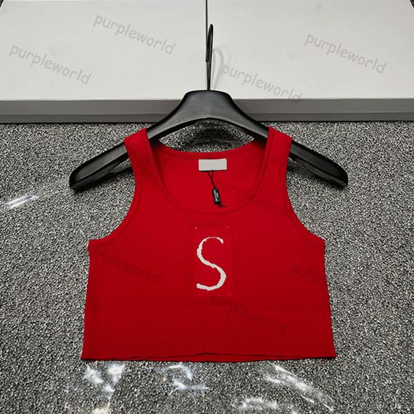 Sexy Crop Tops für Frauenbrief Tanktops Stickerei Weste Hip Hop Strick Tops Party T -Shirt