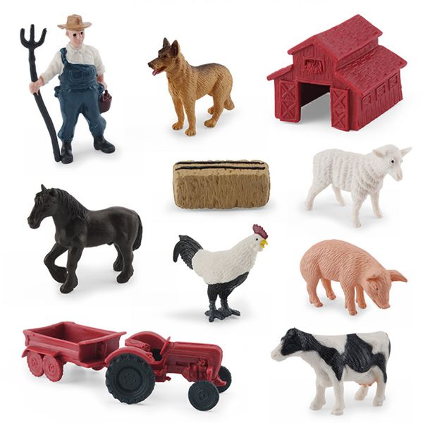 Città di animali figure classiche build building cervo gufo capra capra tigre aegle zoo fattoria accessori fai -da -te leduo bambini giocattolo per bambini