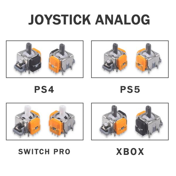 Altoparlanti 10pcs switch pro 3D Modulo sensore stick analogico per PS4 050 055 030 040 Effetto della sala controller joystick per PS5 Xbox One