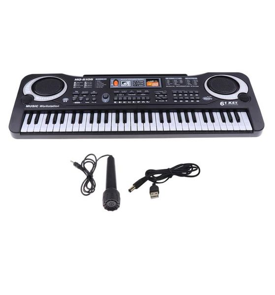 61 Tasten Digital Music Electronic Keyboard Key Board Elektrische Klavier Kinder Kinder Geschenkschule Unterricht Musik Kit8074322