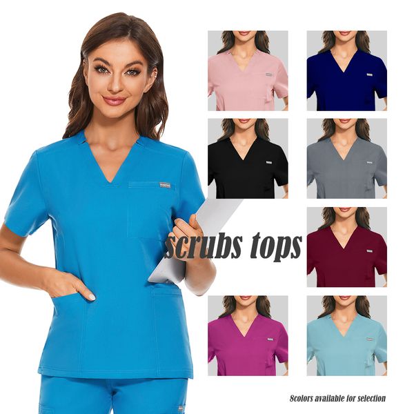 Hot Sale New With Pockets Medical Nurse Scrub Uniformes para equipe de hospitais Principais roupas Veterinário Dentista de enfermagem Esbacro clínico