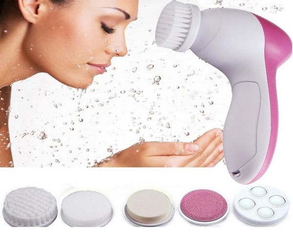 5 in 1 elektrische Gesichtsabasie Gesichtsporen Reinigung Körperreinigungsmassage Mini Haut Schönheit Massage Pinsel3480540