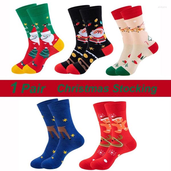 Erkek Çorap Noel Moda Erkekler Komik Pamuk Yıl Noel Baba Kar Tanesi Şeker Kardan Adam Kadın Çorap Yüksek Kalite