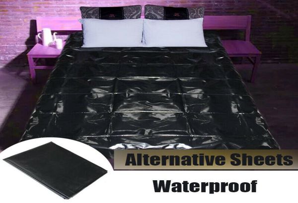 4 tamanho preto preto a água impermeável sexo adulto borracha pvc lençol molhado cama cosplay sleep cover6239085