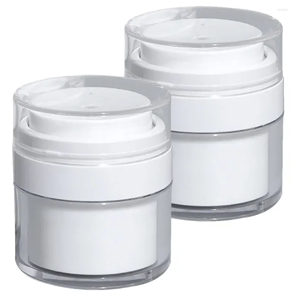 Garrafas de armazenamento 2pcs Creme frascos de recipiente recarregável jarra de amostra vazia para loção para manteiga corporal (15 ml)