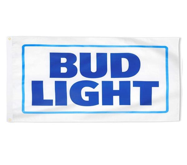 Bierflagge für Bud Light 3x5ft Flags 100d Polyester Banner Innen in der Außenseite Lebendige Farbe Hochqualität mit zwei Messing -Teilen3844962