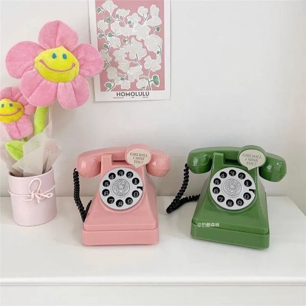 Bambini personalizzati Piggy Bank Telefono giocattolo Retro Money Openble Saving Pad per soldi Pink Room Desktop Decor Regali