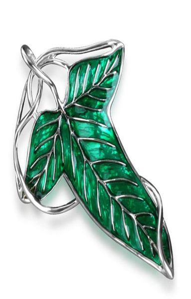 LOTR de alta qualidade Arwen039s EvenStar elfo Princesa Broches Legolas Greenleaf Elven Green Leaf Broche Fashion Cosplay Jóias GI8191373