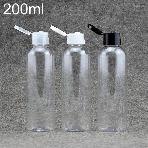 Garrafas de armazenamento 200 ml garrafa de tampa plástica vazia com loção de água cosmética Pacotes de chuveiro de gel shampoo de shampoo toners