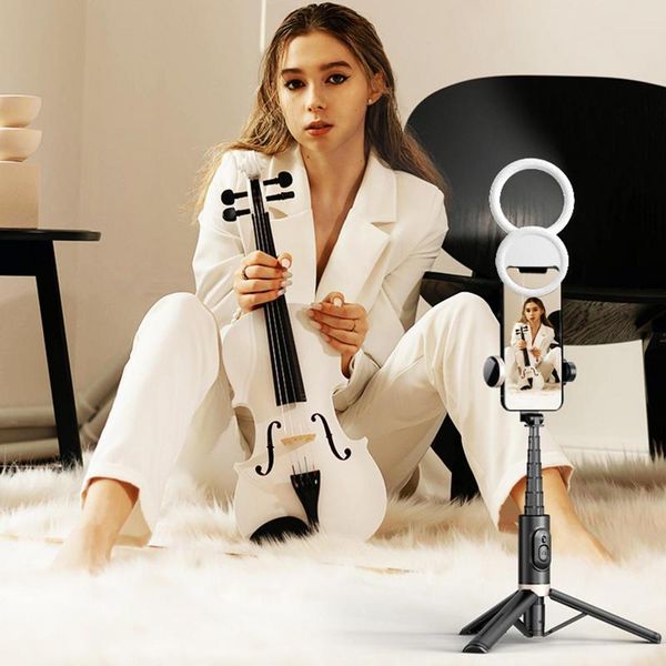 Mini Mini Selfie Ring Led Pocket Size tem um anel de telefone flexível recarregável Clipe Phone Phone Frele Lamp Lights