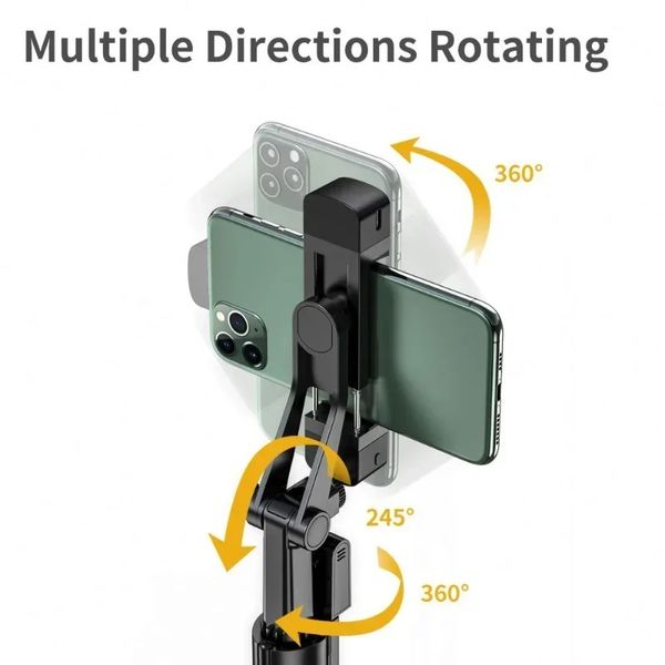 2024 MT-44 Estenda o tripé para câmeras de smartphone VLOG Tripés com suporte de telefone 1/4 de parafuso para a luz LED de microfone-para MT-44