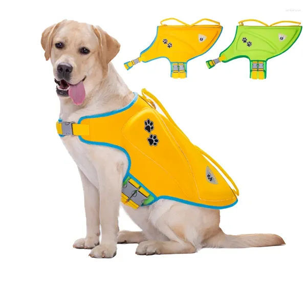 Abbigliamento per cani Sicurezza estiva Guida per animali domestici per una giacca per cani di grande grande con maniglia di salvataggio che nuota e costume da bagno Labrador in barca