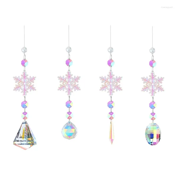 Figurine decorative catcher del sole Finestra di neve per finestra interna appesa kit set di set di suncatcher cristallo PRISM BALL RAINBOW SIGNORE SIGNORE