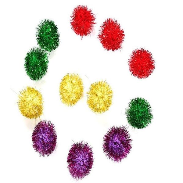 Cats Toy 5cm Ball Sparkling Small Balls Pet Funny Toys Cat обеспечивает случайный цвет 80 % на лот 307Z