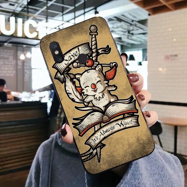 Moogle Final Fantasy Phone Case для Xiaomi Mi 5x 8 9 10 11 12 Lite Pro 10t pocox3pro pocom3 Примечание 10 Pro lite