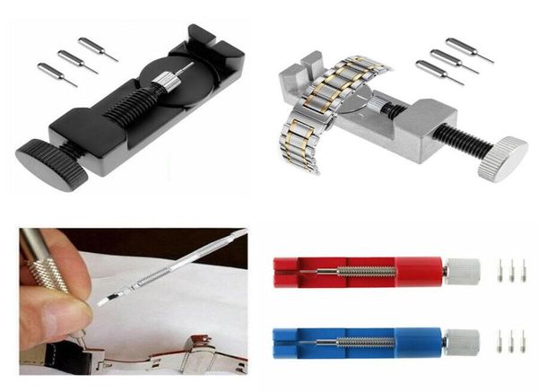 Kit di strumento di riparazione del collegamento a banda per orologi regolabile in metallo Kit di riparazione strumenti in lega di alluminio set di accessori4523191