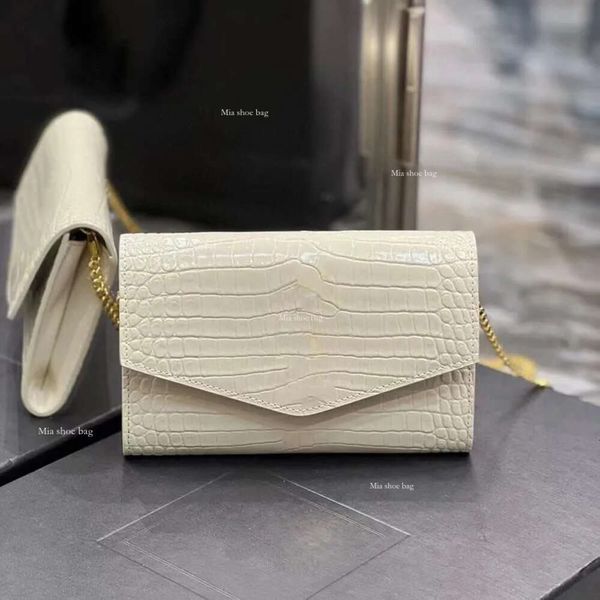 10a Kupplungsdesigner Mode eine Schultermotor -Farbe EMED Premium Leder Brieftasche Kette Messengerbeutel mit original Factory Gift Box