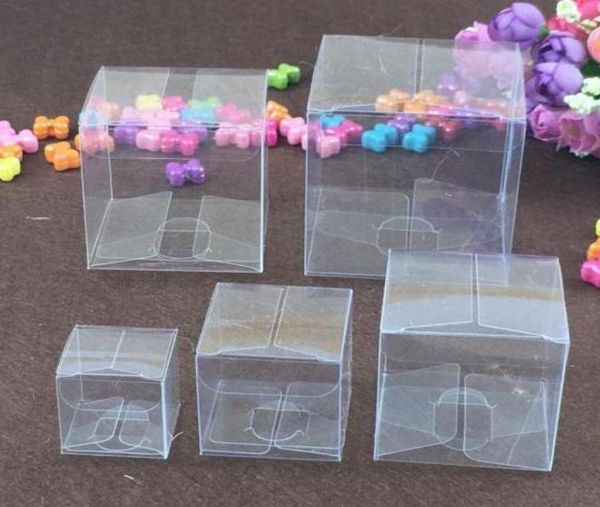 Scatole in PVC in plastica quadrata 50pcs scatole regalo impermeabili per scatola da trasporto in PVC scatola di imballaggio per bambini per bambini Gioielle