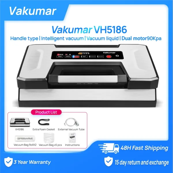 Machine Vakumar VH5186 Cozinha automática Commercial Homany Food Vacuum Sealer