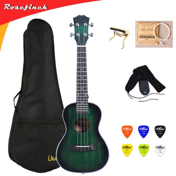 Hanger 23 -Zoll -Ukulele 4 Strings Mini Gitarre Mahagoni Ukelele mit Bag Capo String Strap Picks Geschenk Hawaii Gitarre UKU UK2329A