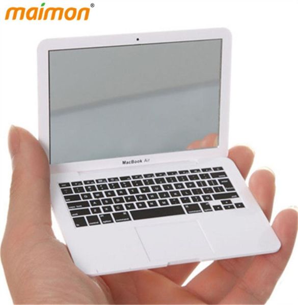 1 adet yenilik MacBook hava makyaj aynası defter mini taşınabilir cep aynası kozmetik aynalar8647643