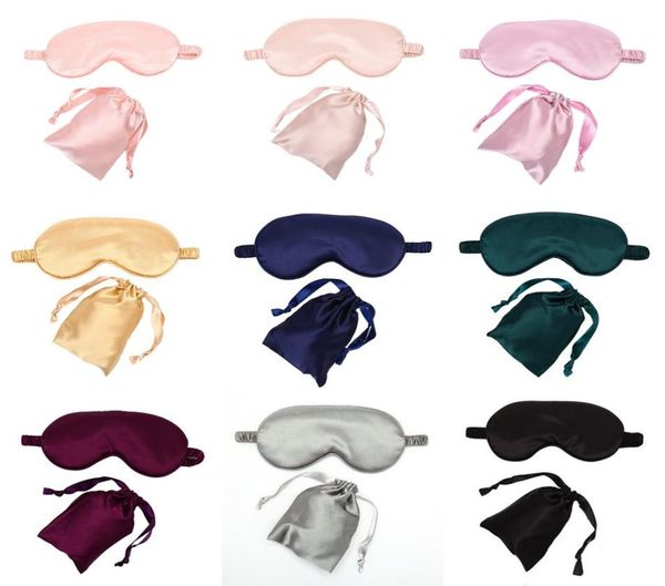 Donne imitate in seta Sonno maschera per occhio per occhi portatile Travel EyePatch Nap Oye Patch Resta Copertura degli occhi bendati Cover per occhio addormentato Eyeshade30333259305