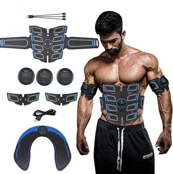 Stimolatore muscolo elettrico della pancia fitness premi mati glipocks trainer elettrostimolatore EMS toner cinghia di tonificazione addominale 223675776