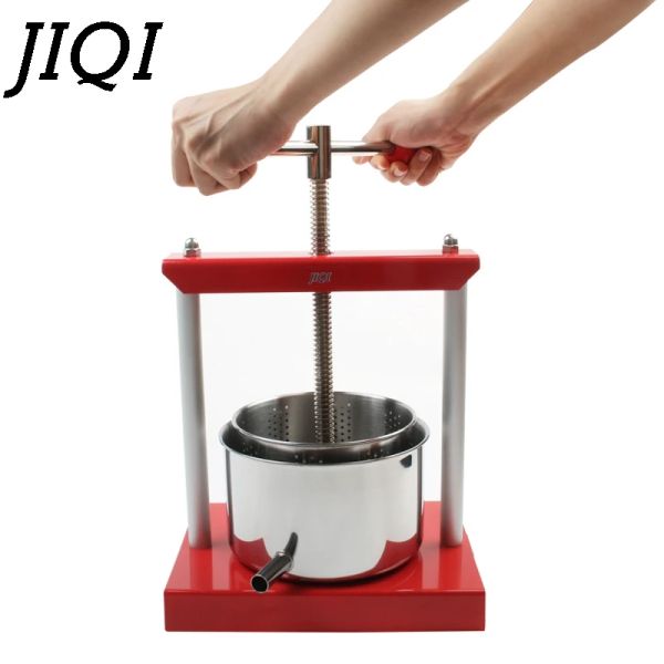 Entsafter Jiqi Edelstahl Manuell Schneezer Orange Zitronenzitrus Presse Juicer langsame Extraktorhand -Fruchtsaft -Weinabscheiderölgieß Ölgieß