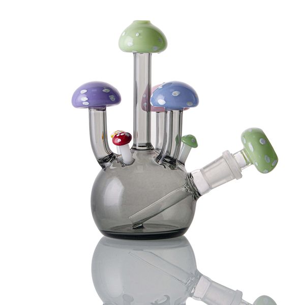 5,9 pollici Nuovo colorato a forma di funghi di fungo di vetro tubo di boscaio con ciotola di vetro per fumare H5719
