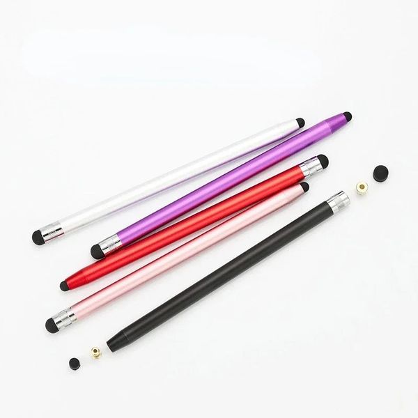 14 cm Universal Pencil Doppel Dual Silicon Head Touch Capacitive Screen Stylus Caneta Capacitiva Pen für iPad Tablet Smartphone