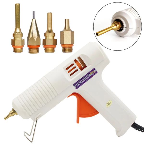 Gun Hot Melt Glue Gun 100W Temperatura constante Electric Hot Drelt Gun 1mm Bico para Ferramenta de Reparação de Beclos de Cola de 11 mm