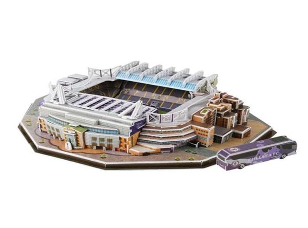 Football Club 3D Stadyum Modeli Jigsaw Bulmaca Klasik DIY Avrupa Futbol Oyun Alanı Montajlı Bina Model Bulma Bulma Çocuk Oyuncakları X0526823758