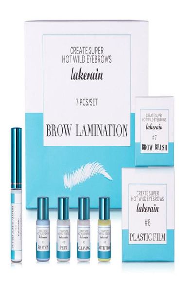 7pcSset Brow Lamination Kit Dye Braw Braw Set Braw Styling Fixador simples e rápido da modelagem de sobrancelhas grossas Waid5028601