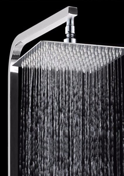 2mm ince 12 inç kare döndürülebilir banyo yağış duş başlığı süper basınçlı kare üst sprey duş başlığı krom kaplama1837119