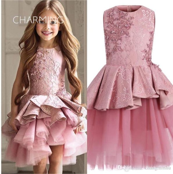 Rosa Brautkleider Kinder039s Kleid Prinzessin Kleid Blume Mädchen Brautkleider Kinder039s Geburtstagskleid Flauschiger Rock9070635