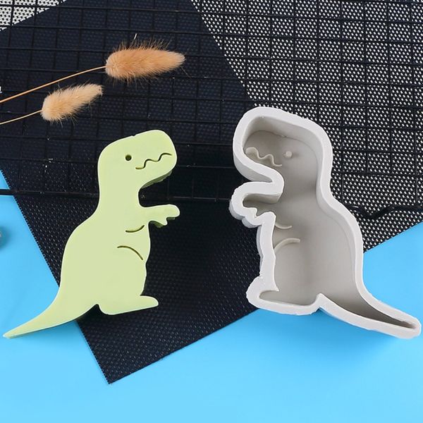 3D Jurássico Dinosaur Soap Silicone Mold Frog Giraffe girafa vela resina cristal