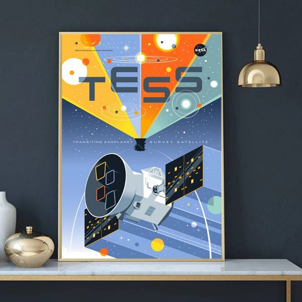 Astronomische Teleskop -Poster Webb Kepler Spitzer Universum Drucke Leinwand Malkunst