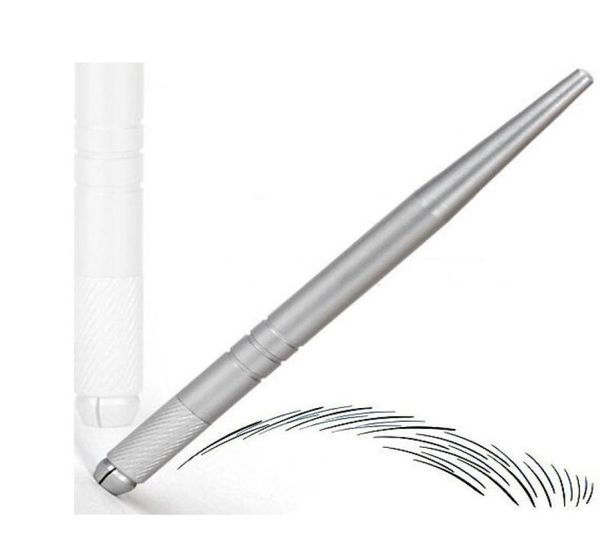100ps Professional 3D Silver Permantive Brow Microbrow Microblade ручка ручка с высокой Quallity8647133