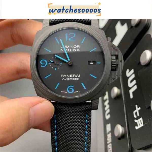 Luxury Mens Watch Designer Top -Qualität Automatische Uhr P900 Automatische Uhr Top -Klon PAM1661 Machine Harte Guy Retro Carbonfaser Wa